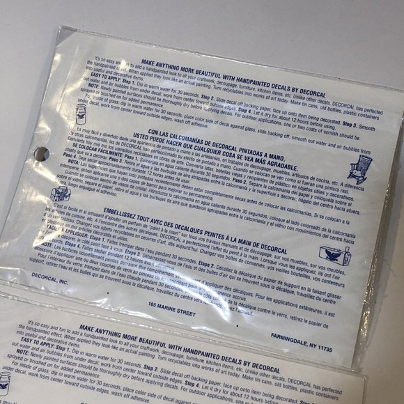 VTG Decals by Decoral Hand painted Fruits Berries Basket A-82 A-67 Colorful MCM - Picture 5 of 5